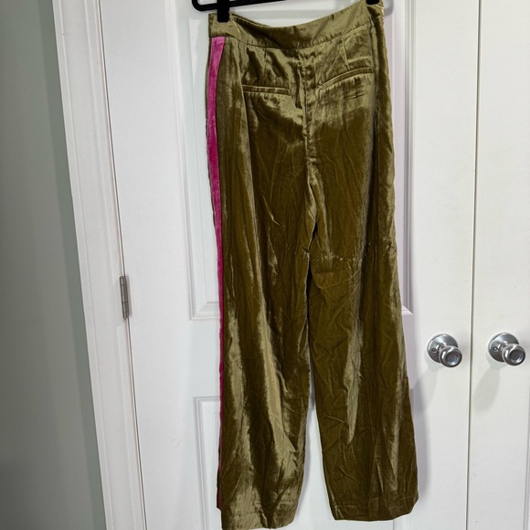 Boden Westbourne Velvet Trousers Green Pink 4 NWT - Picture 9 of 12